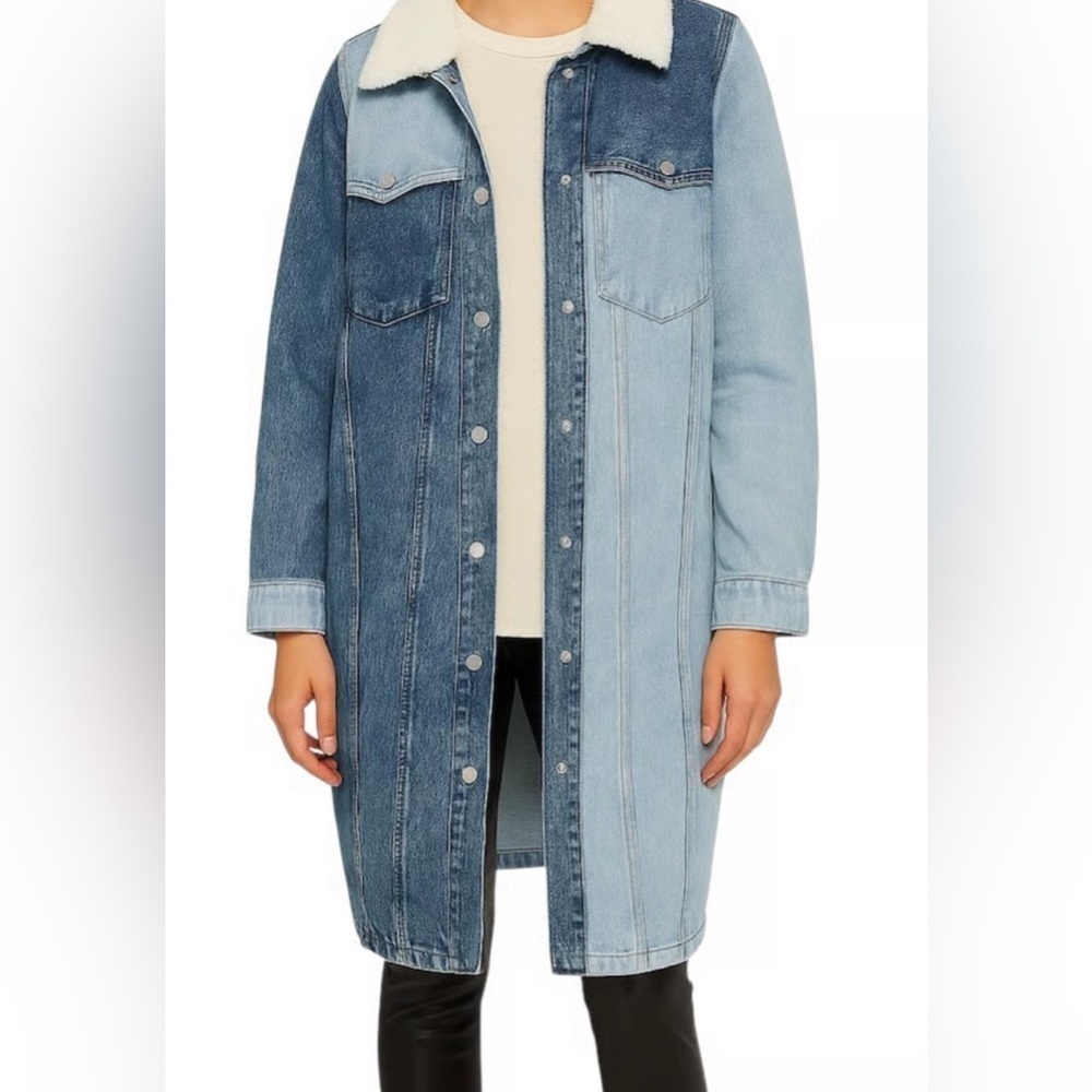 NEW BlankNYC denim Sherpa collar jacket coat